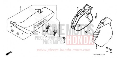 SIEGE/COUVERCLE LATERAL CR500R1 de 2001